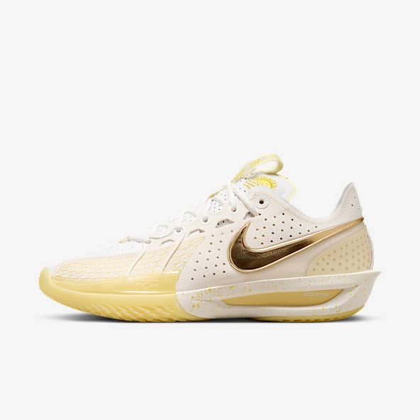 Gold and white nike basketball shoes new arrivals